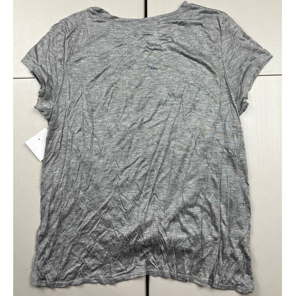 Nel + Lo Women XL Gray Run Crop Activewear Short Sleeve T Shirt Gym Tee Top - Picture 5 of 7
